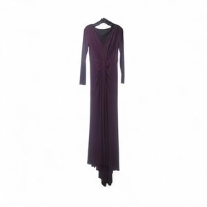 Vera Wang Plum Purple Long Sleeve Gown Size 6